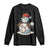 Funny Christmas Baseball Long Sleeve Shirt Cute Snowman Baseball Players Santa Hat TS11 Black Print Your Wear