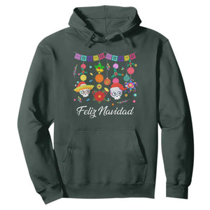 Feliz Navidad Hoodie Funny Christmas In Mexico Sugar Skull Pinata Star TS11 Dark Forest Green Print Your Wear