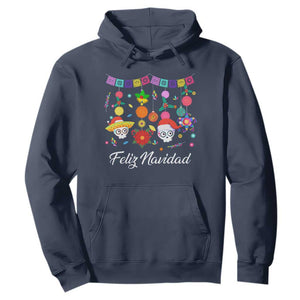 Feliz Navidad Hoodie Funny Christmas In Mexico Sugar Skull Pinata Star TS11 Navy Print Your Wear