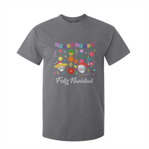 Feliz Navidad T Shirt For Kid Funny Christmas In Mexico Sugar Skull Pinata Star TS11 Charcoal Print Your Wear