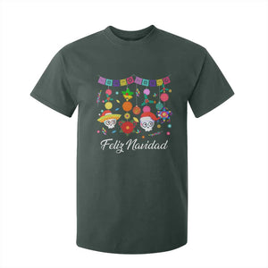 Feliz Navidad T Shirt For Kid Funny Christmas In Mexico Sugar Skull Pinata Star TS11 Dark Forest Green Print Your Wear