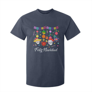 Feliz Navidad T Shirt For Kid Funny Christmas In Mexico Sugar Skull Pinata Star TS11 Navy Print Your Wear