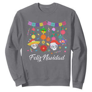 Feliz Navidad Sweatshirt Funny Christmas In Mexico Sugar Skull Pinata Star TS11 Charcoal Print Your Wear