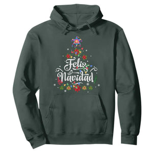 Christmas In Mexico Hoodie Feliz Navidad Pinata Star Xmas Tree TS11 Dark Forest Green Print Your Wear