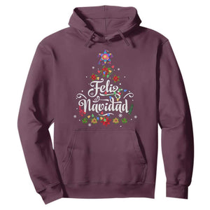 Christmas In Mexico Hoodie Feliz Navidad Pinata Star Xmas Tree TS11 Maroon Print Your Wear