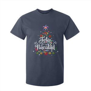 Christmas In Mexico T Shirt For Kid Feliz Navidad Pinata Star Xmas Tree TS11 Navy Print Your Wear