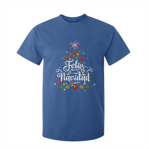 Christmas In Mexico T Shirt For Kid Feliz Navidad Pinata Star Xmas Tree TS11 Royal Blue Print Your Wear