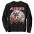 Funny Santa Heavy Metal Christmas Sweatshirt Sleigher Xmas Rock & Roll TS11 Black Print Your Wear