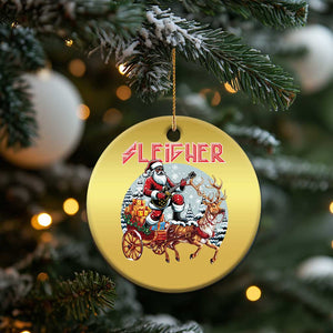 Funny Black Santa Heavy Metal Xmas Christmas Ornament Sleigher Xmas Rock & Roll TS11 Print Your Wear