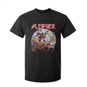 Funny Black Santa Heavy Metal Christmas T Shirt For Kid Sleigher Xmas Rock & Roll TS11 Black Print Your Wear