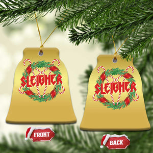 Funny Xmas Heavy Metal Christmas Ornament Sleigher Xmas Pentagram Candy Cane TS11 Bell Flake Gold Print Your Wear