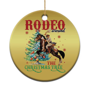 Western Xmas Christmas Ornament Rodeo Around The Christmas Tree Cowgirl TS11 Print Your Wear