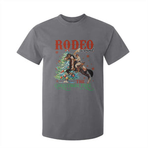 Western Christmas T Shirt For Kid Rodeo Around The Christmas Tree Cowgirl TS11 Charcoal Print Your Wear