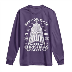 Nakatomi Plaza Long Sleeve Shirt Christmas Party 1988 Vintage Snowflake TS11 Purple Print Your Wear