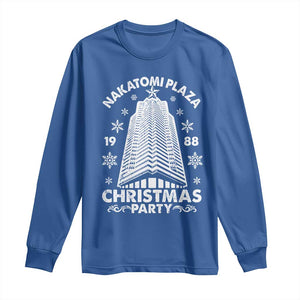 Nakatomi Plaza Long Sleeve Shirt Christmas Party 1988 Vintage Snowflake TS11 Royal Blue Print Your Wear