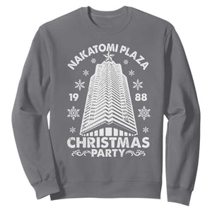 Nakatomi Plaza Sweatshirt Christmas Party 1988 Vintage Snowflake TS11 Charcoal Print Your Wear