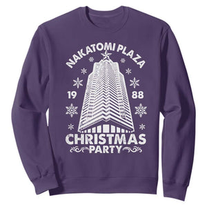 Nakatomi Plaza Sweatshirt Christmas Party 1988 Vintage Snowflake TS11 Purple Print Your Wear