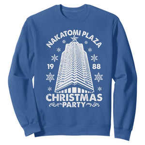 Nakatomi Plaza Sweatshirt Christmas Party 1988 Vintage Snowflake TS11 Royal Blue Print Your Wear