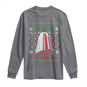 Nakatomi Plaza Long Sleeve Shirt Christmas Party 1988 Seasons Greetings TS11 Charcoal Print Your Wear