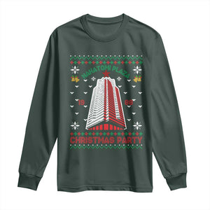 Nakatomi Plaza Long Sleeve Shirt Christmas Party 1988 Seasons Greetings TS11 Dark Forest Green Print Your Wear