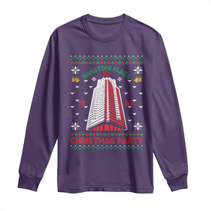 Nakatomi Plaza Long Sleeve Shirt Christmas Party 1988 Seasons Greetings TS11 Purple Print Your Wear