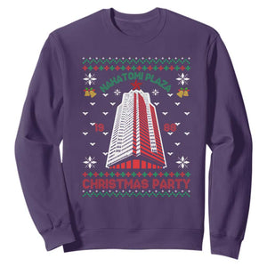 Nakatomi Plaza Sweatshirt Christmas Party 1988 Seasons Greetings TS11 Purple Print Your Wear