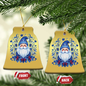 Norwegian Xmas Scandinavian Yule Santa Folk Art Winter Solstice Christmas Ornament TS11 Bell Flake Gold Print Your Wear