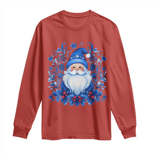 Norwegian Christmas Scandinavian Yule Santa Folk Art Winter Solstice Long Sleeve Shirt TS11 Red Print Your Wear