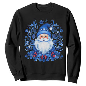 Norwegian Christmas Scandinavian Yule Santa Folk Art Winter Solstice Sweatshirt TS11 Black Print Your Wear