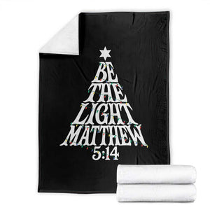 Christmas Be The Light Throw Blanket Christian Xmas Bible Verse TS11 Black Print Your Wear