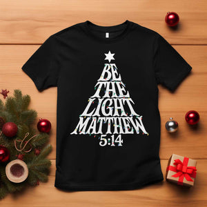 Christmas Be The Light T Shirt Christian Xmas Bible Verse TS11 Black Print Your Wear