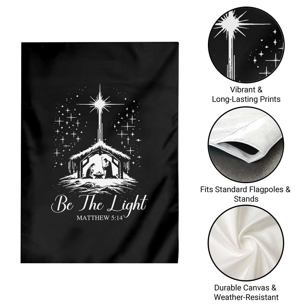 Be The Light Christian Christmas Garden Flag Nativity Scene Bible Verse TS11 Print Your Wear