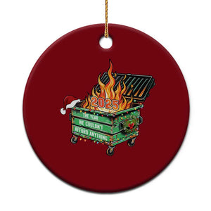 Funny Lil Dumpster Fire 2025 Ceramic Ornament The Year We Couldnt Afford Anything TS11 1pc Red Print Your Wear