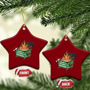 Funny Lil Dumpster Fire 2025 Ceramic Ornament The Year We Couldnt Afford Anything TS11 Print Your Wear