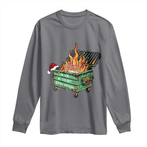 Funny Lil Dumpster Fire 2025 Long Sleeve Shirt The Year We Couldnt Afford Anything TS11 Charcoal Print Your Wear