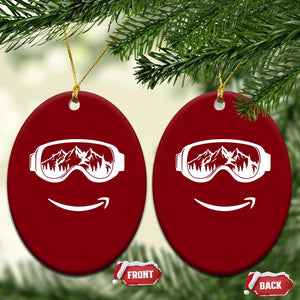 Funny Skiing Snowboard Ceramic Ornament Snow Goggles Snow Mountain Winter Sport TS11 Print Your Wear