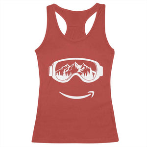 Funny Skiing Snowboard Racerback Tank Top Snow Goggles Snow Mountain Winter Sport TS11 Red Print Your Wear