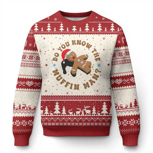 Xmas Gingerbread Ugly Christmas Sweater Funny Do You Know The Muffin Man TS11 Beige Red Print Your Wear