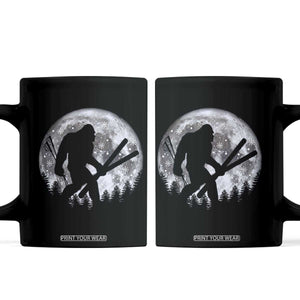 Funny Skiing Bigfoot Ski Winter Sport Moon Coffee Mug TS11 Black Print Your Wear