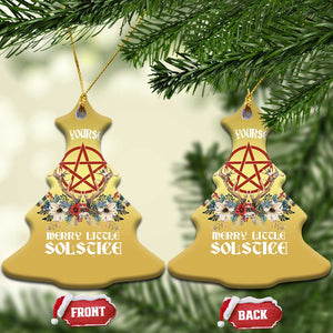 Have Yourself A Merry Little Solstice Christmas Ornament Yule Pagan Xmas Pentagram TS11 Christmas Tree Gold Print Your Wear