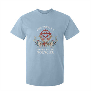 Have Yourself A Merry Little Solstice T Shirt For Kid Yule Pagan Christmas Pentagram TS11 Light Blue Print Your Wear