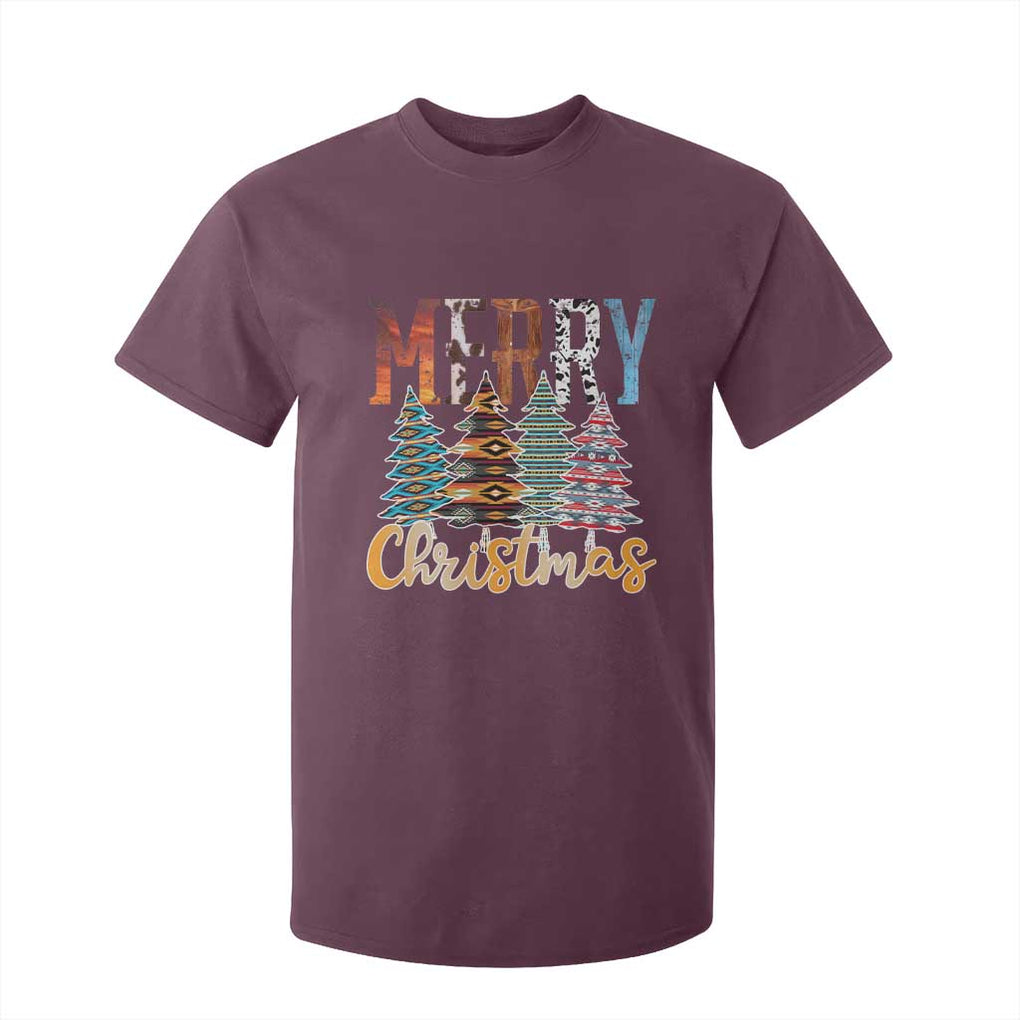 Merry Christmas Native American Xmas Tree T Shirt For Kid TS11 Maroon Print Your Wear