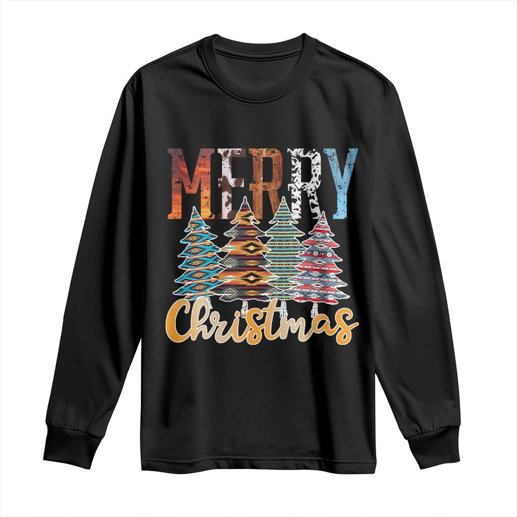 Merry Christmas Native American Xmas Tree Long Sleeve Shirt TS11 Black Print Your Wear