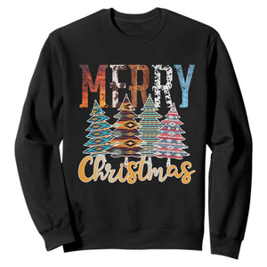 Merry Christmas Native American Xmas Tree Sweatshirt TS11 Black Print Your Wear