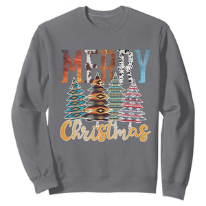 Merry Christmas Native American Xmas Tree Sweatshirt TS11 Charcoal Print Your Wear