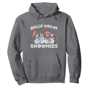 Funny Christmas Native American Hoodie Chillin' With My Snowmies Snowman Tribes TS11 Charcoal Print Your Wear