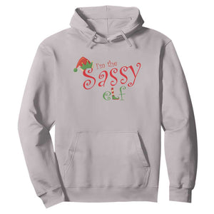 Funny Christmas Elf Hoodie I'm The Sassy Elf Family Matching TS11 Ice Gray Print Your Wear