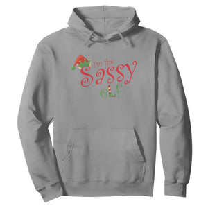 Funny Christmas Elf Hoodie I'm The Sassy Elf Family Matching TS11 Sport Gray Print Your Wear