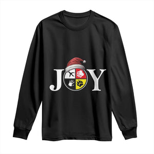 Christmas Native American Joy Medicine Wheel Santa Hat Long Sleeve Shirt TS11 Black Print Your Wear