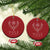 Yule Pagan Christmas Ornament Reflection Introspection Rebirth Awakening Vegvísir Symbol TS11 Circle Red Print Your Wear